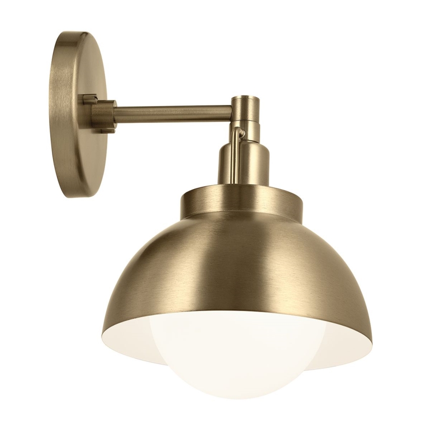Kichler - Λάμπα τοίχου NIVA 1xE27/40W/230V ορείχαλκος