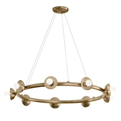 Kichler - Κρεμαστό φωτιστικό με καλώδιο PALTA 9xE14/40W/230V χρυσό