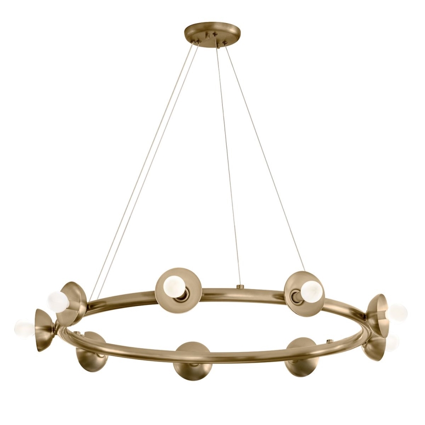 Kichler - Κρεμαστό φωτιστικό με καλώδιο PALTA 9xE14/40W/230V χρυσό