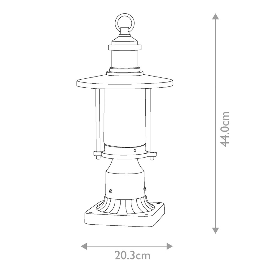 Kichler - Λάμπα εξωτερικού χώρου RIVERWOOD 1xE27/60W/230V IP44 μαύρο