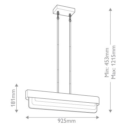 Kichler - Πολυέλαιος σε ράβδο SERENE LED/40W/230V χρυσός