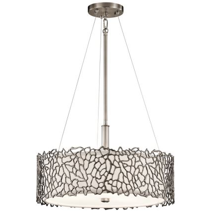 Kichler - Κρεμαστό φωτιστικό SILVER CORAL 3xE27/100W/230V ματ χρώμιο