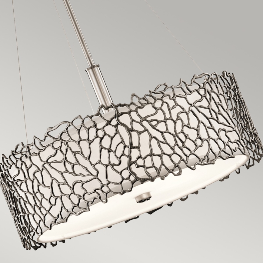 Kichler - Κρεμαστό φωτιστικό SILVER CORAL 3xE27/100W/230V ματ χρώμιο