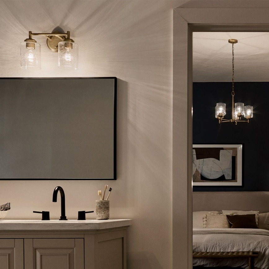 Kichler - Λάμπα τοίχου WINSLOW 2xE27/60W/230V ορείχαλκος