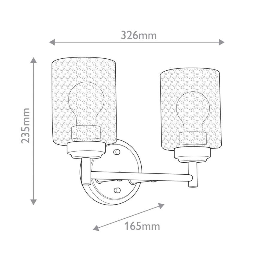 Kichler - Λάμπα τοίχου WINSLOW 2xE27/60W/230V ορείχαλκος