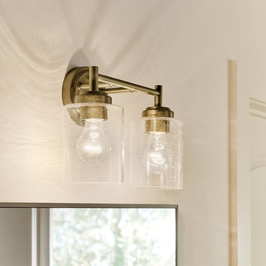 Kichler - Λάμπα τοίχου WINSLOW 2xE27/60W/230V ορείχαλκος