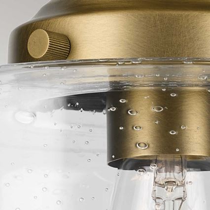 Kichler - Φωτιστικό οροφής WINSLOW 1xE27/60W/230V διάμετρος 21,6 cm ορείχαλκος