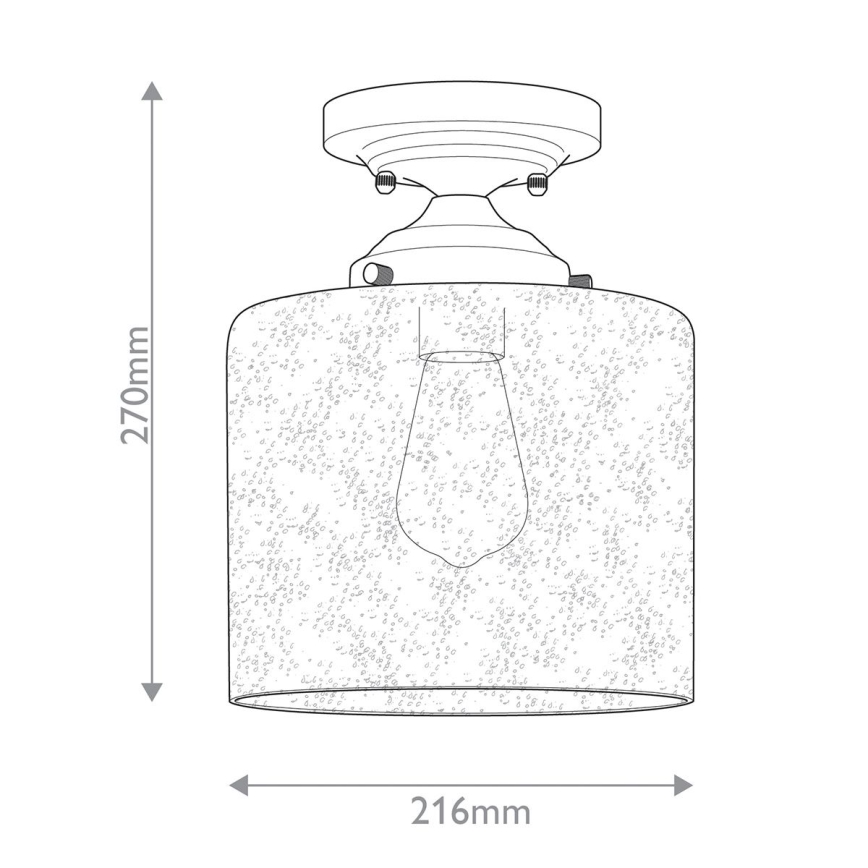 Kichler - Φωτιστικό οροφής WINSLOW 1xE27/60W/230V διάμετρος 21,6 cm ορείχαλκος