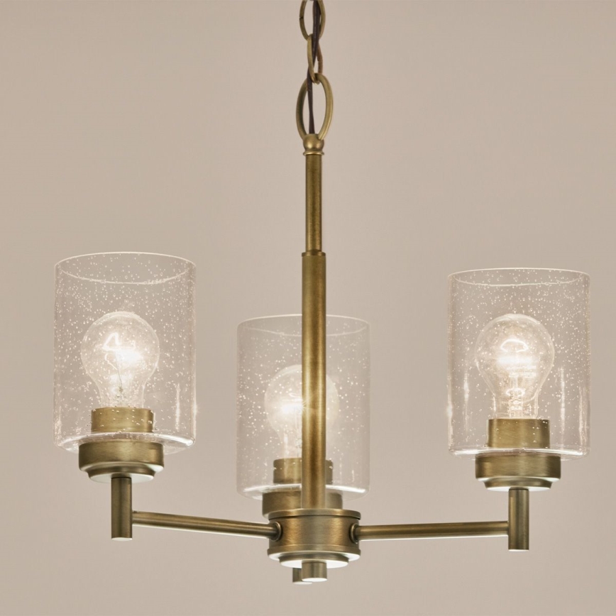 Kichler - Κρεμαστό φωτιστικό οροφής WINSLOW 3xE27/60W/230V διάμετρος 45,8 cm ορείχαλκος