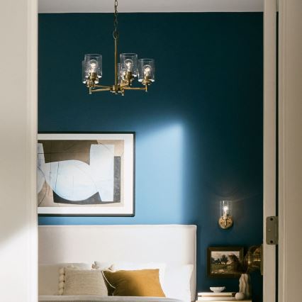 Kichler - Κρεμαστό φωτιστικό οροφής WINSLOW 5xE27/60W/230V διάμετρος 50,2 cm ορείχαλκος