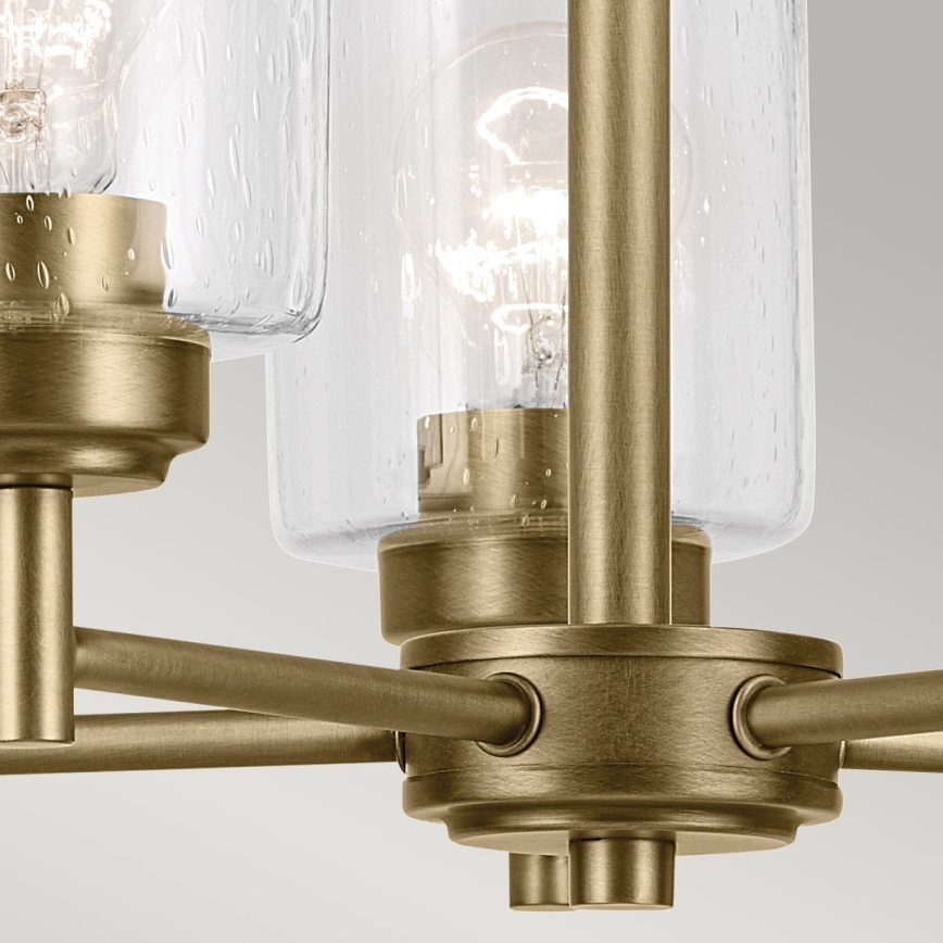 Kichler - Κρεμαστό φωτιστικό οροφής WINSLOW 5xE27/60W/230V διάμετρος 50,2 cm ορείχαλκος