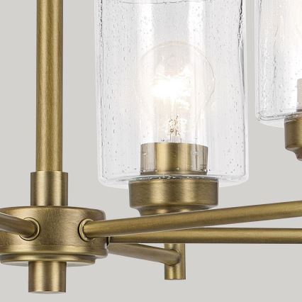 Kichler - Κρεμαστό φωτιστικό οροφής WINSLOW 6xE27/60W/230V διάμετρος 66 cm ορείχαλκος