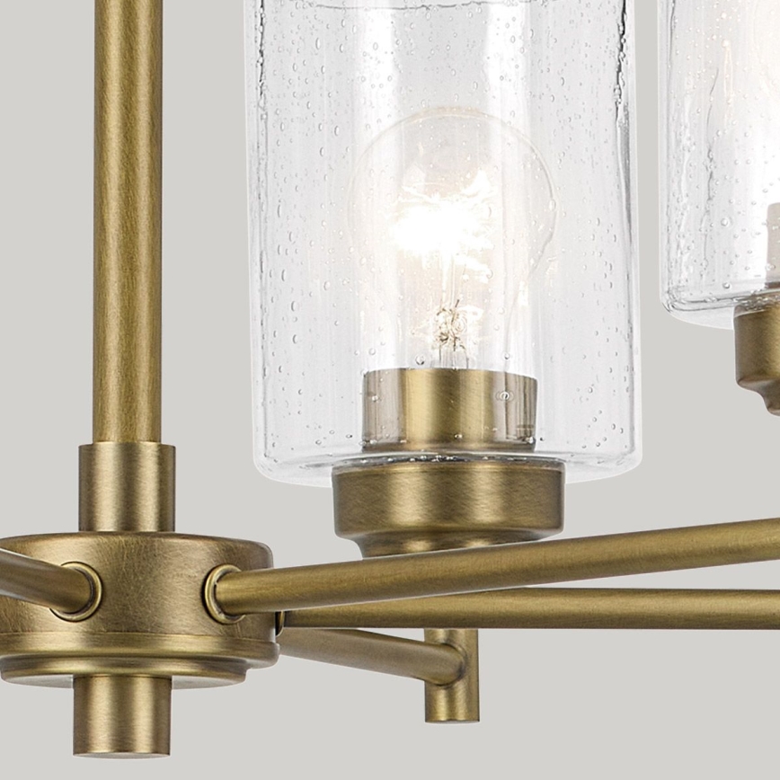 Kichler - Κρεμαστό φωτιστικό οροφής WINSLOW 6xE27/60W/230V διάμετρος 66 cm ορείχαλκος