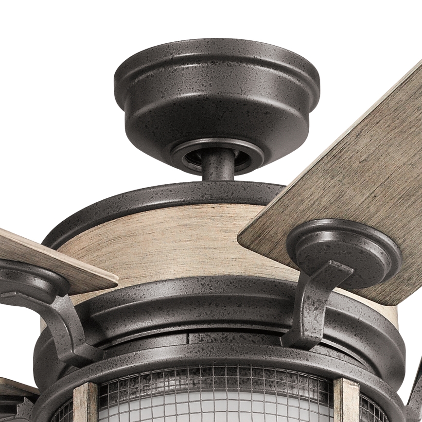 Kichler - Ρυθμιζόμενος LED οροφής ανεμιστήρας AHRENDALE LED/10W/230V IP44 + τηλεχειριστήριο