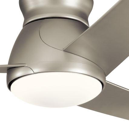 Kichler - Ανεμιστήρας οροφής LED Dimmable ERIS LED/10W/230V ματ χρώμιο IP44 + τηλεχειριστήριο