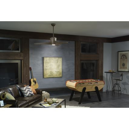 Kichler - LED ρυθμιζόμενος οροφής ανεμιστήρας PHREE LED/10W/230V ασημί + τηλεχειριστήριο