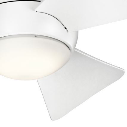 Kichler - LED ρυθμιζόμενος οροφής ανεμιστήρας SOLA LED/10W/230V IP23 λευκός + τηλεχειριστήριο
