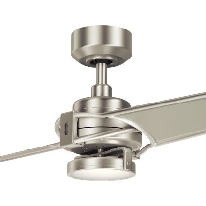 Kichler - Ανεμιστήρας οροφής LED Dimmable XETY LED/10W/230V  ματ χρώμιο/ασημί + τηλεχειριστήριο