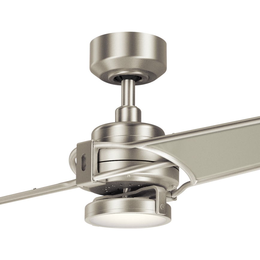 Kichler - Ανεμιστήρας οροφής LED Dimmable XETY LED/10W/230V  ματ χρώμιο/ασημί + τηλεχειριστήριο