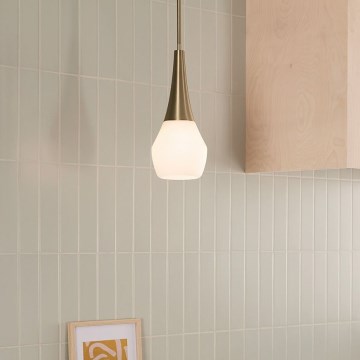 Kichler - Κρεμαστό φωτιστικό DEELA 1xE27/60W/230V διάμετρος 17,8 cm ορείχαλκος