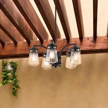 Kichler - Κρεμαστό φωτιστικό εξωτερικού χώρου on a pole LYNDON 5xE27/60W/230V IP44