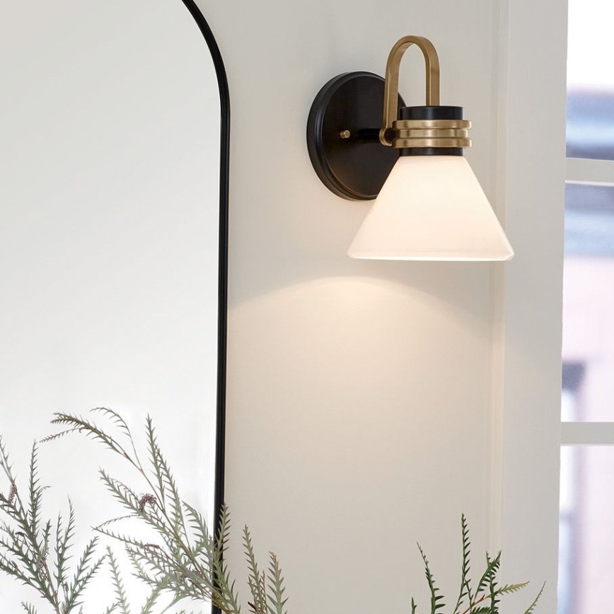 Kichler - LED Φωτιστικό τοίχου μπάνιου FARUM 1xG9/3W/230V IP44 μαύρο/ορείχαλκος