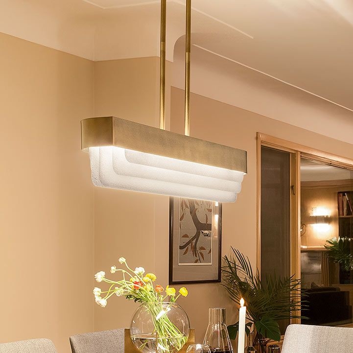 Kichler - Πολυέλαιος σε ράβδο SERENE LED/40W/230V χρυσός