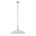 Kichler - Κρεμαστό φωτιστικό οροφής DELAROSA 1xE27/60W/230V λευκό/ορείχαλκος