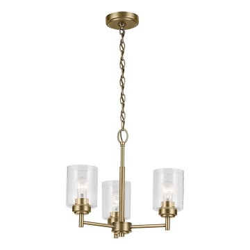 Kichler - Κρεμαστό φωτιστικό οροφής WINSLOW 3xE27/60W/230V διάμετρος 45,8 cm ορείχαλκος