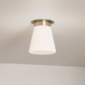 Kichler - Φωτιστικό οροφής ALBERS 1xE27/40W/230V διάμ. 21,6 cm μπρονζέ