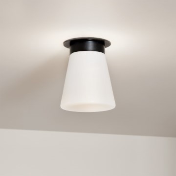 Kichler - Φωτιστικό οροφής ALBERS 1xE27/40W/230V, διάμετρος 21,6 cm, μαύρο