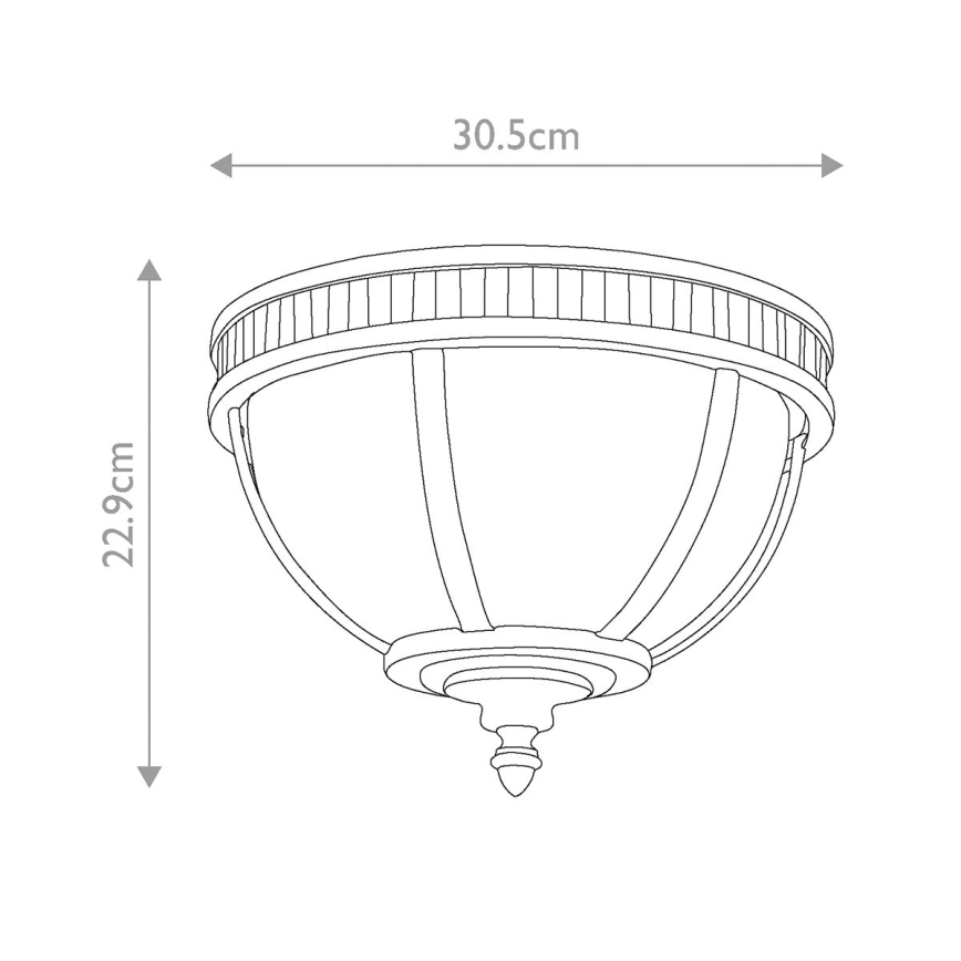 Kichler - Φωτιστικό οροφής εξωτερικού χώρου HALLERON 3xE14/40W/230V IP44 ανθρακί