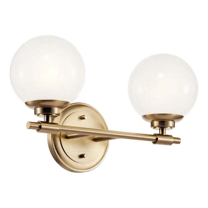 Kichler - Φωτιστικό τοίχου μπάνιου LED BENNO 2xG9/3W/230V IP44 ορείχαλκος