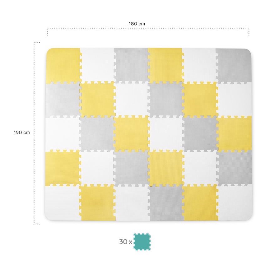 KINDERKRAFT - Αφρώνα παζλ LUNO 30 τεμ. γκρι/κίτρινο