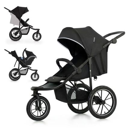 KINDERKRAFT - Αθλητικό παιδικό καρότσι HELSI2 μαύρο