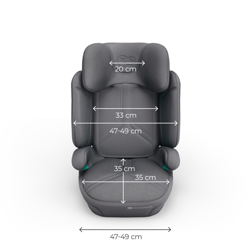 KINDERKRAFT - Αναδιπλούμενο παιδικό κάθισμα αυτοκινήτου XPAND 2 PRO 100-150 cm γκρι