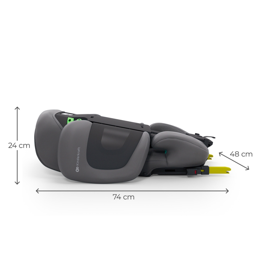 KINDERKRAFT - Αναδιπλούμενο παιδικό κάθισμα αυτοκινήτου XPAND 2 PRO 100-150 cm γκρι