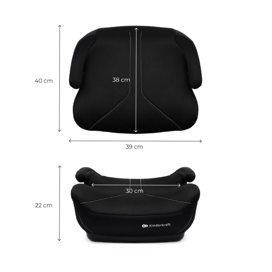 KINDERKRAFT - Ανυψωτικό κάθισμα αυτοκινήτου I-BOOST 2 125–150 cm μαύρο