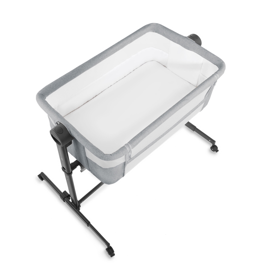 KINDERKRAFT - Λίκνο - Κούνια μωρού NESTE UP 2 ανοιχτό γκρι