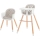 KINDERKRAFT - Καρεκλάκι φαγητού 2v1 SIENNA οξιά/γκρι