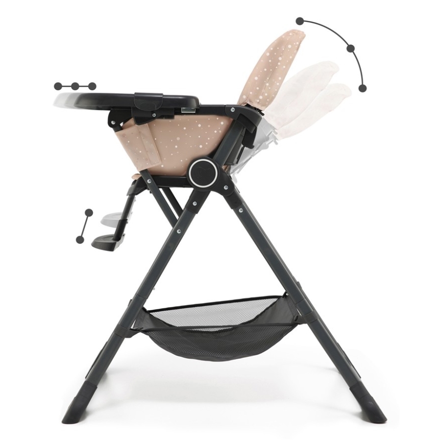 KINDERKRAFT - Καρεκλάκι φαγητού FOLDEE ροζ