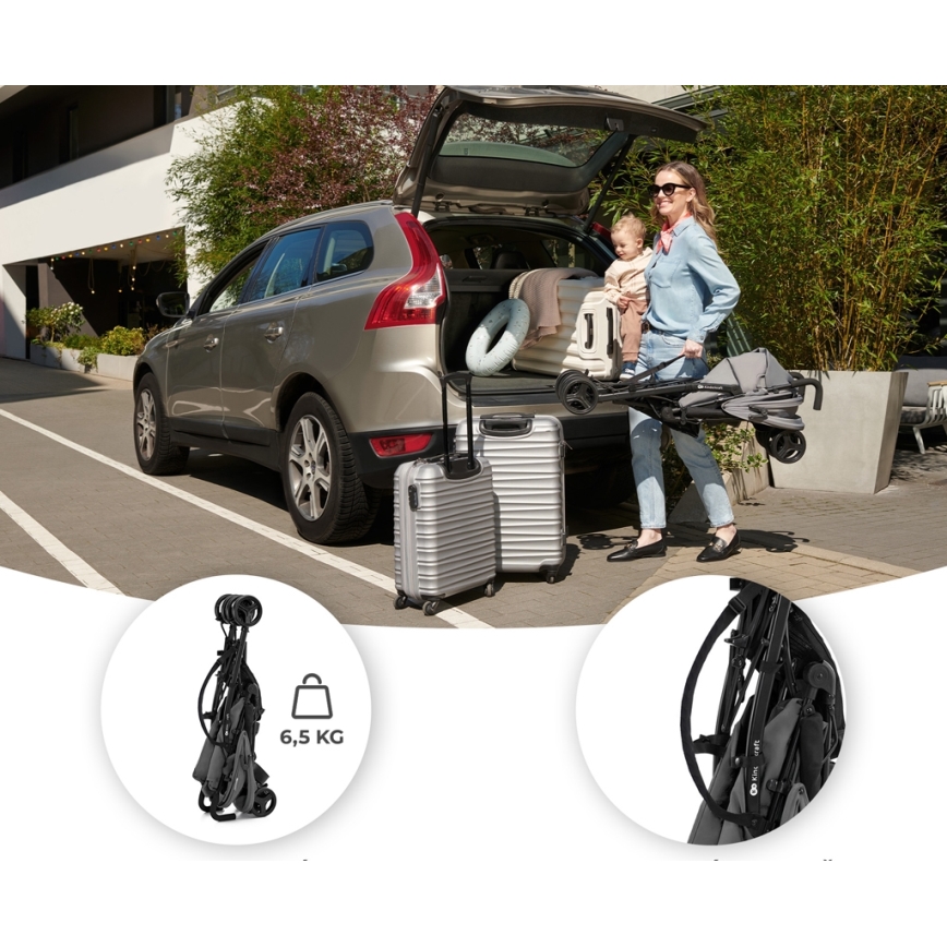 KINDERKRAFT - Καροτσάκι TIK Stone γκρι