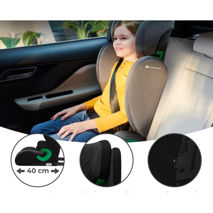 KINDERKRAFT - Κάθισμα αυτοκινήτου JUNIOR FIX 2 (100-150 cm) Graphite μαύρο