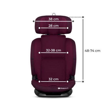 KINDERKRAFT - Κάθισμα αυτοκινήτου ONETO 3 i-Size (76-150 cm) + Isofix Cherry pearl