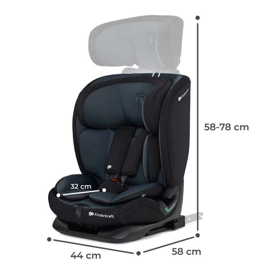 KINDERKRAFT - Κάθισμα αυτοκινήτου ONETO 3 i-Size (76-150 cm) + Isofix Graphite μαύρο