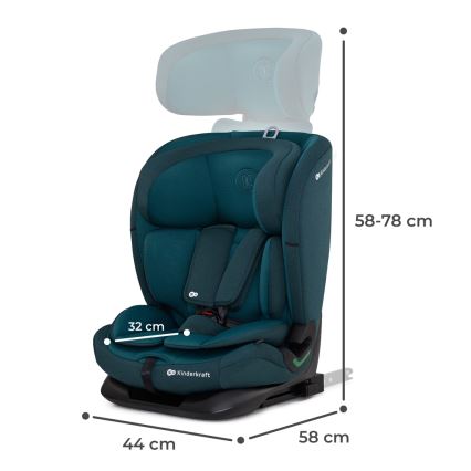 KINDERKRAFT - Κάθισμα αυτοκινήτου ONETO 3 i-Size (76-150 cm) + Isofix Harbor μπλε