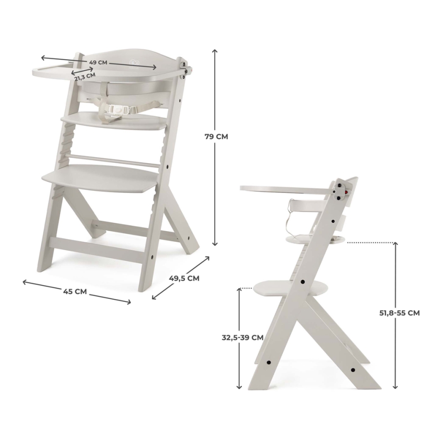 KINDERKRAFT - Παιδική καρέκλα φαγητού ENOCK μπεζ