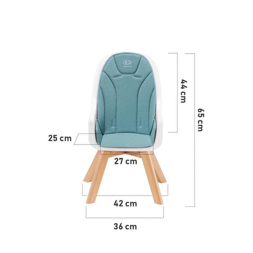 KINDERKRAFT - Παιδικό καρεκλάκι φαγητού 2σε1 TIXI ροζ