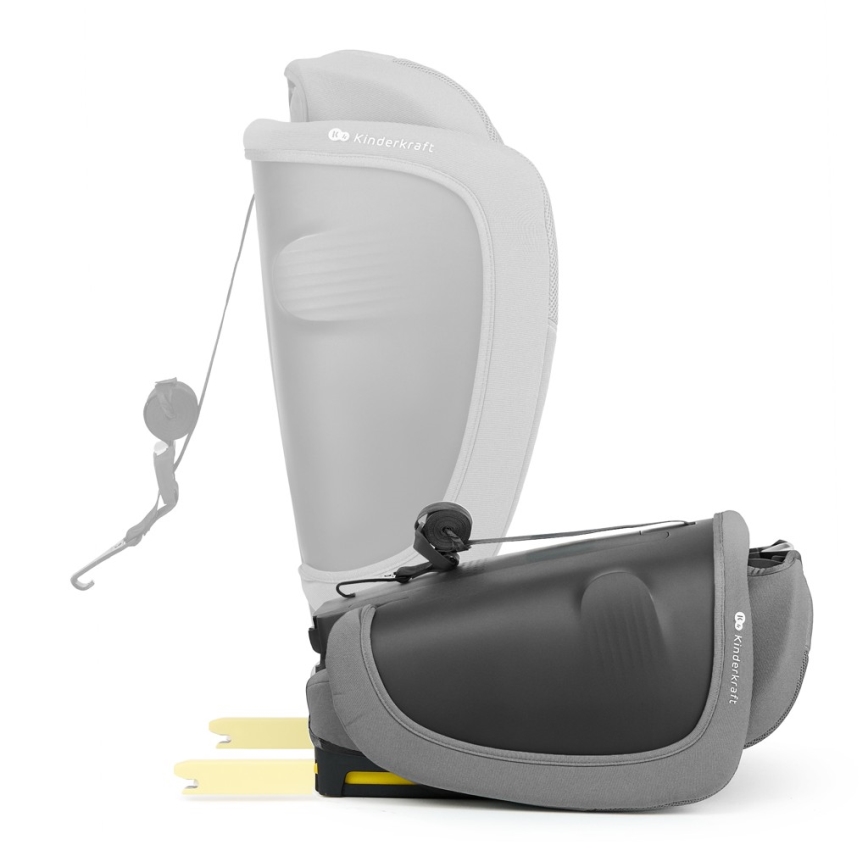 KINDERKRAFT - Παιδικό κάθισμα αυτοκινήτου FIX2GO i-Size 76-150 cm γκρι