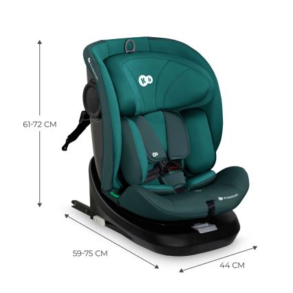 KINDERKRAFT - Παιδικό κάθισμα αυτοκινήτου I-GROW i-Size 40-150 cm, τιρκουάζ